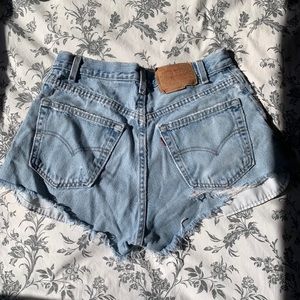 Levi’s Distressed High Waisted Shorts